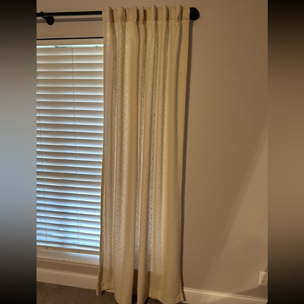 Threshold Cream Curtains with textured pattern